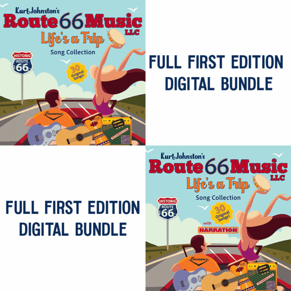 Digital bundle cover for Route 66 Music Life's a Trip first edition.